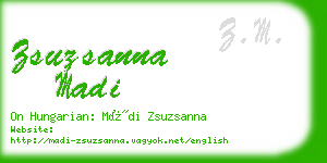 zsuzsanna madi business card